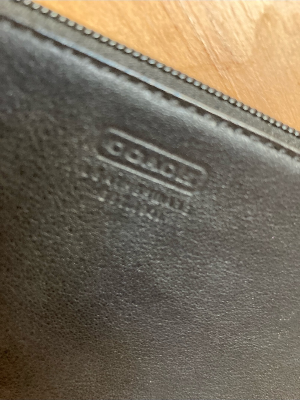Coach Navy Leather Wristlet Crossbody - Picture 2 of 5